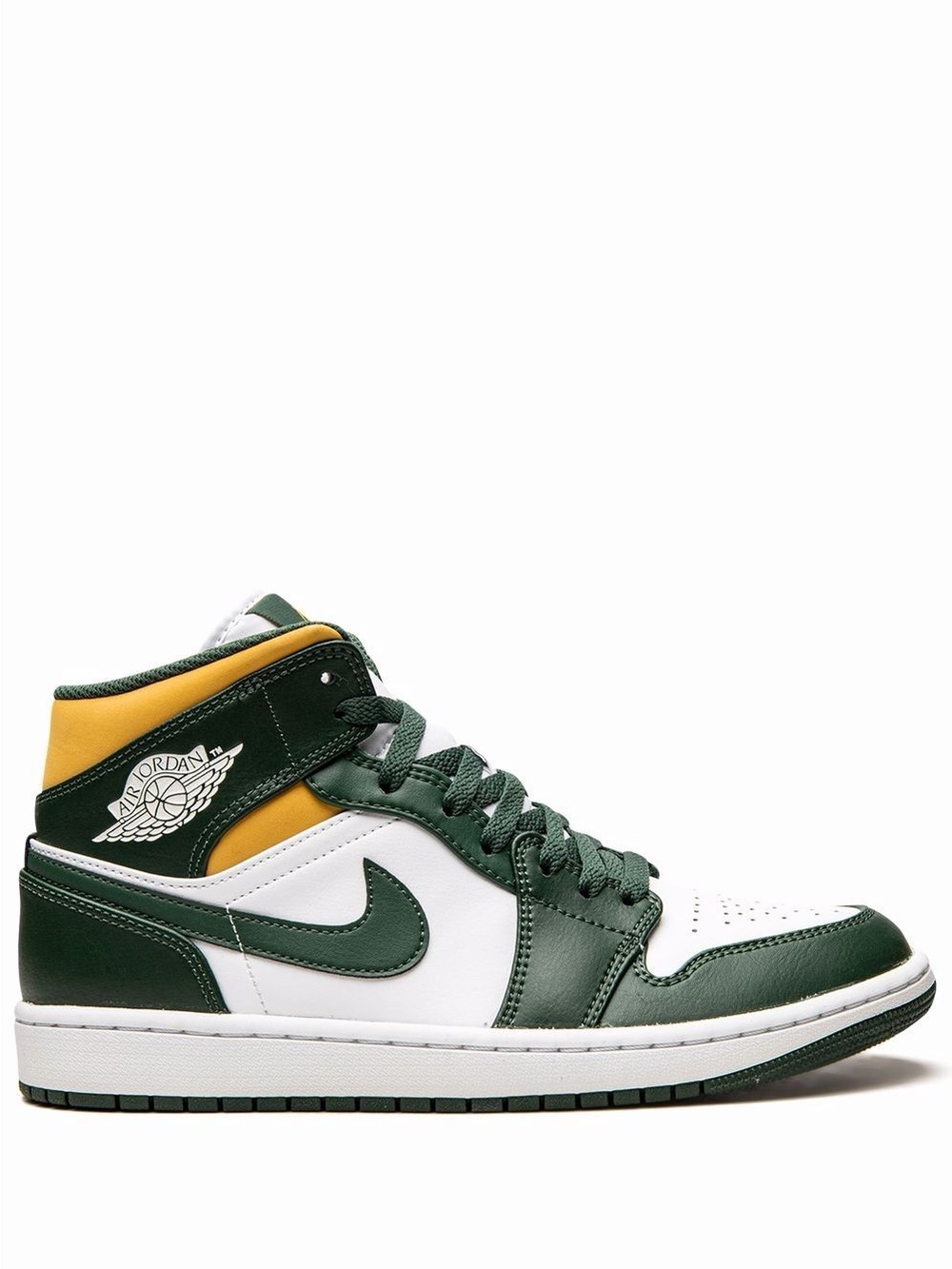 Air Jordan 1 Mid Sonics Green White Yellow 5Y / Women’s 6.5
